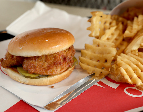 Chick-fil-A sandwich and fries