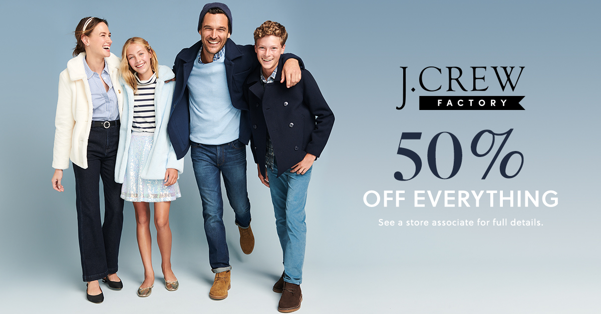 50% Off Storewide at J.Crew Factory! icon