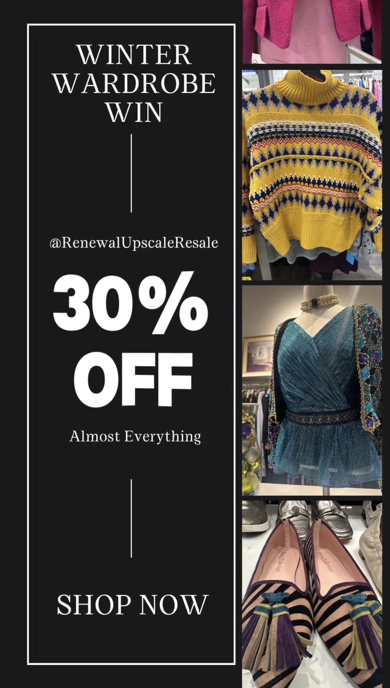 Winter wardrobe win ❄️🧥👢 Coats, boots &amp; jackets you’ll actually love  30% off almost everything ✨ icon